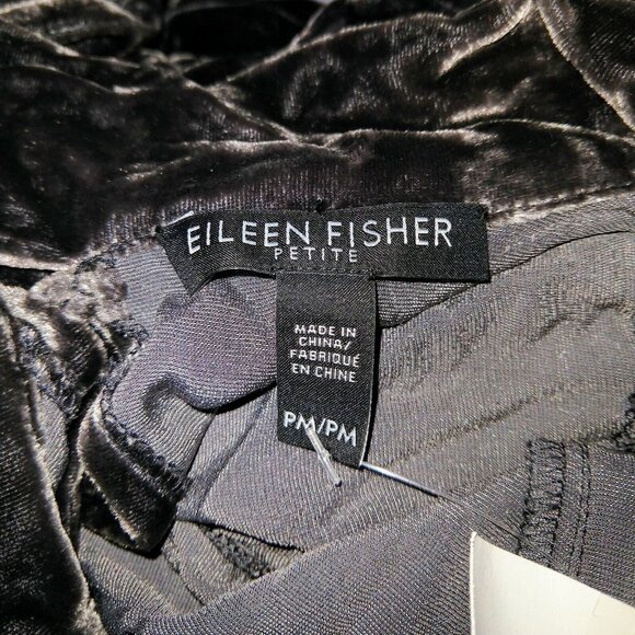 EILEEN FISHER Dress Brown Women Velvet Silk Blend Size Petite Medium Moc… - Picture 6 of 6